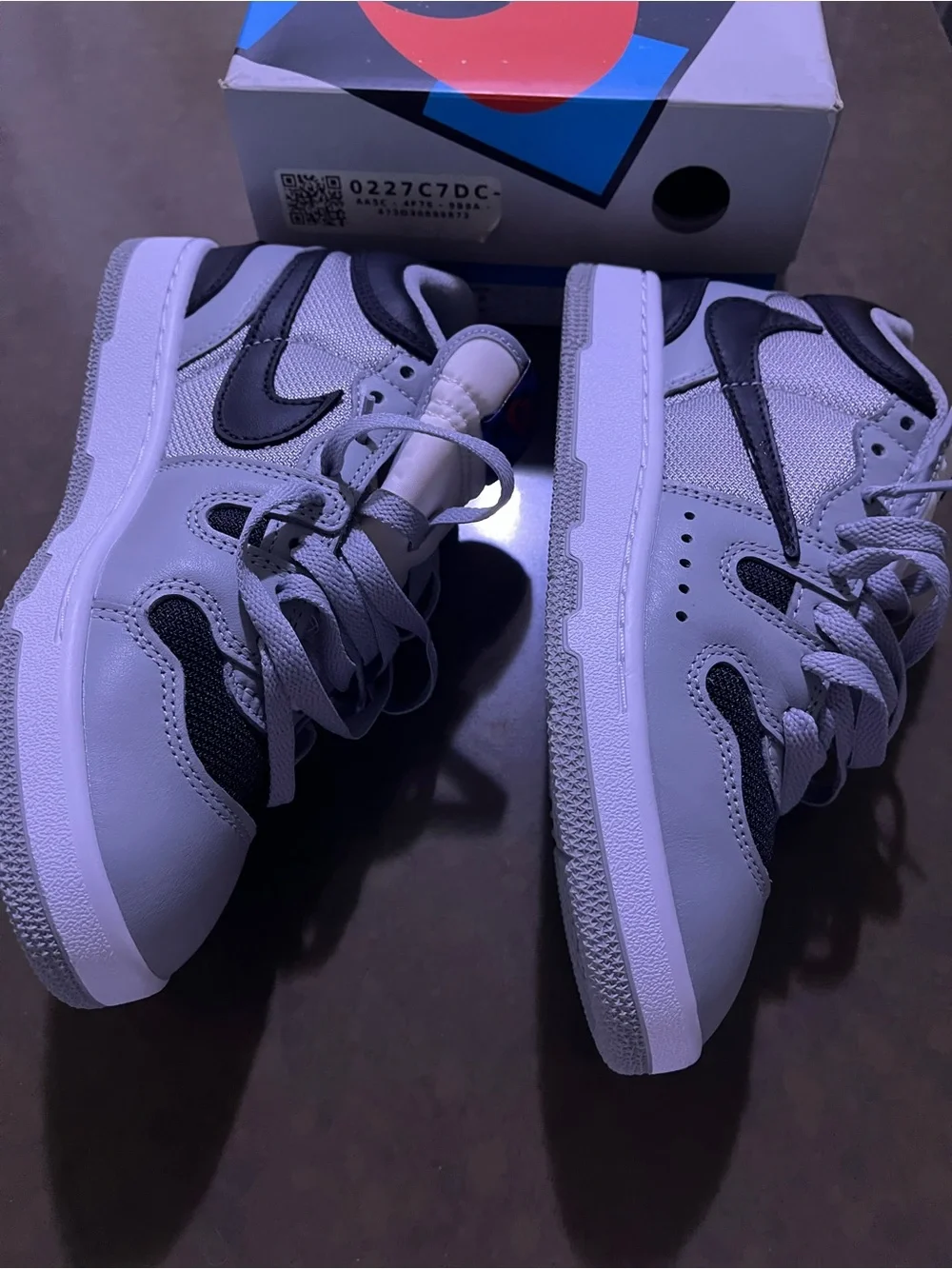 Nike Kids Gray and Black Low-Top Travis Scott 5 kids or 6.5 women. New in box.